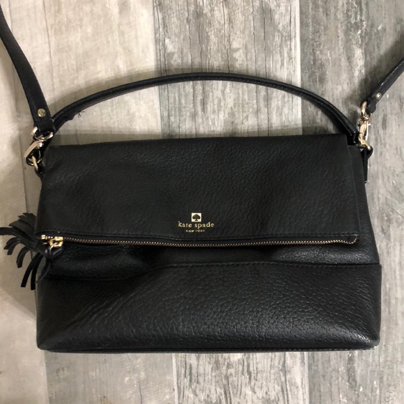 black fold over purse